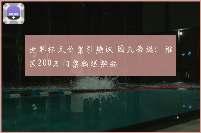 世界杯天价票引热议 因凡蒂诺:谁买200万门票我送热狗